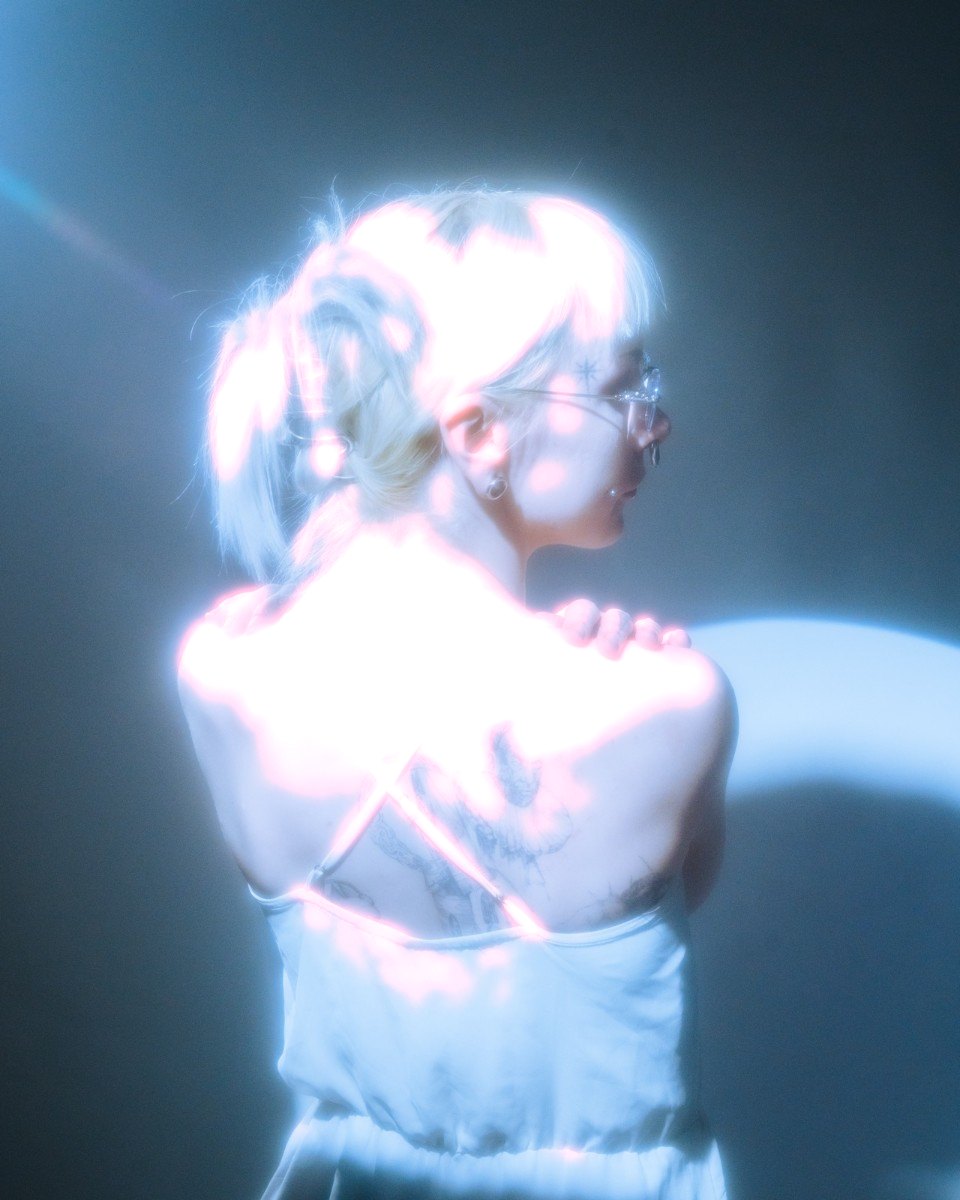 The same photo with the Halation look
