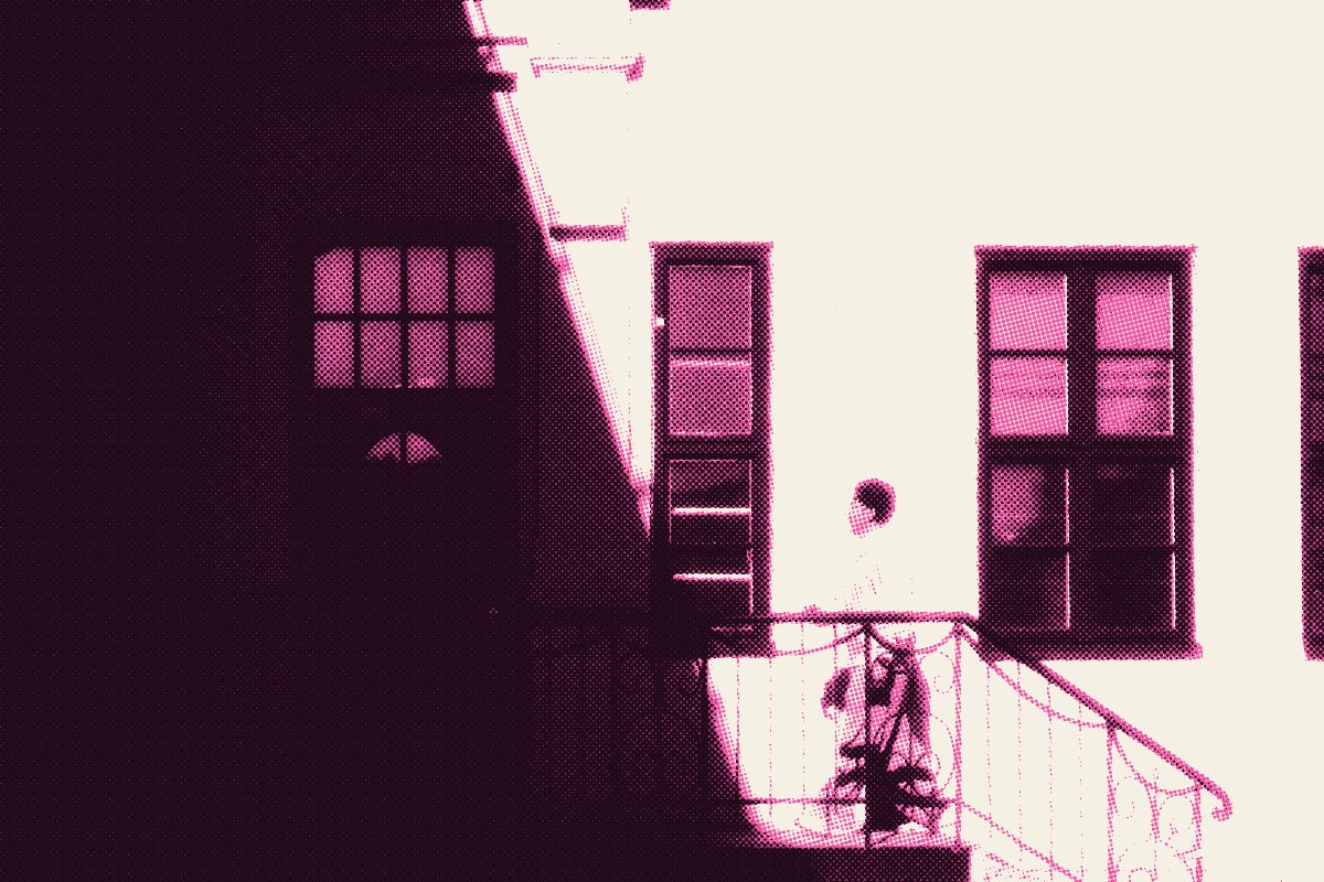 The same photo with the Riso look